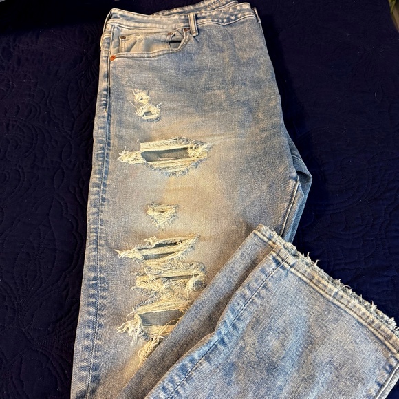 NWT American Eagle Faded Distressed skinny Jeans 44 x 32 Airflex+ - Picture 1 of 12